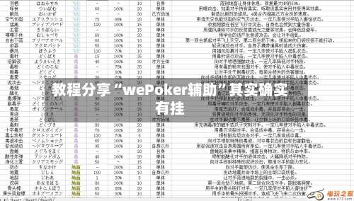 教程分享“wePoker辅助”其实确实有挂-第1张图片