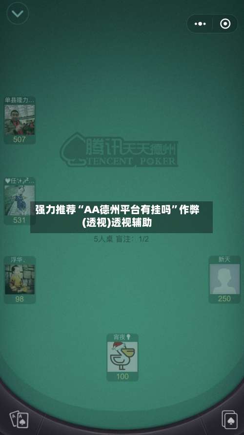 强力推荐“AA德州平台有挂吗	”作弊(透视)透视辅助-第2张图片