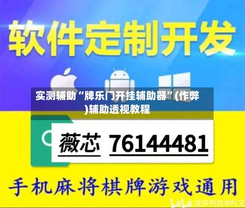 实测辅助“牌乐门开挂辅助器”(作弊)辅助透视教程-第1张图片