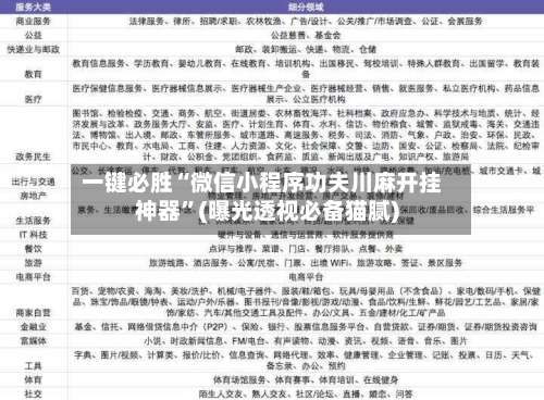 一键必胜“微信小程序功夫川麻开挂神器”(曝光透视必备猫腻)-第1张图片