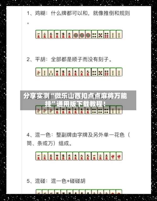 分享实测“微乐山西扣点点麻将万能挂”通用版下载教程！-第1张图片