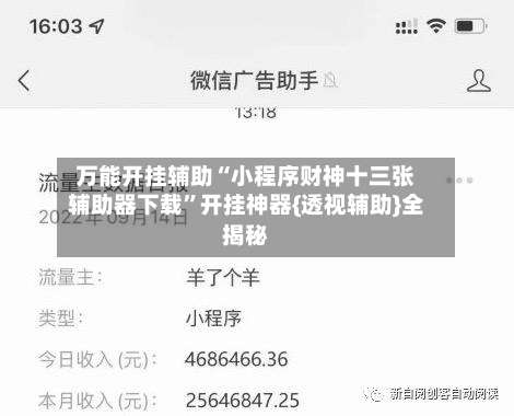 万能开挂辅助“小程序财神十三张辅助器下载”开挂神器{透视辅助}全揭秘-第2张图片