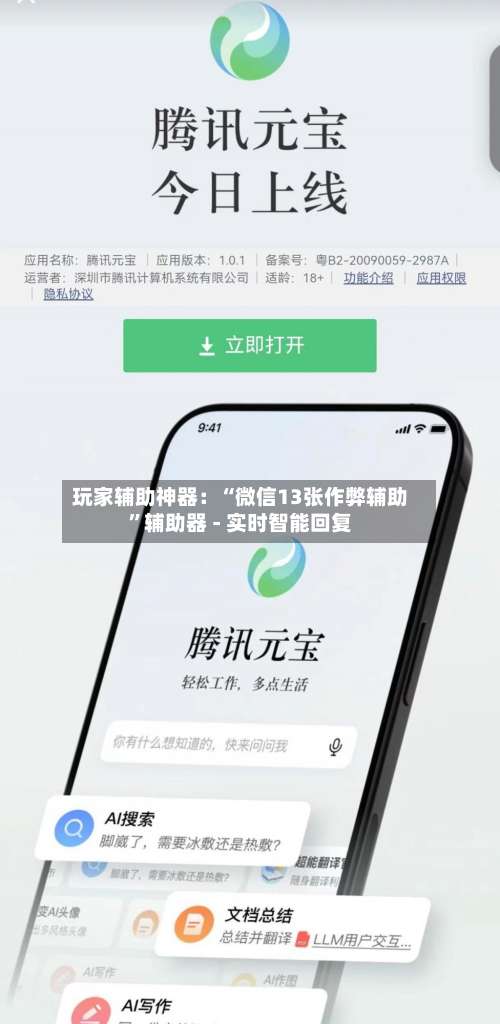 玩家辅助神器：“微信13张作弊辅助	”辅助器 - 实时智能回复-第1张图片