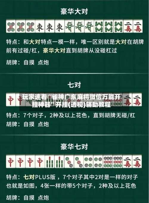 玩家速看“雀神广东麻将微信万能开挂神器”开挂(透视)辅助教程-第2张图片