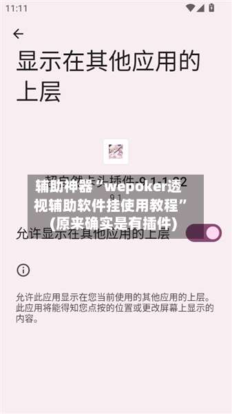 辅助神器“wepoker透视辅助软件挂使用教程”(原来确实是有插件)-第1张图片