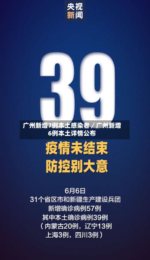 广州新增7例本土感染者／广州新增6例本土详情公布-第1张图片