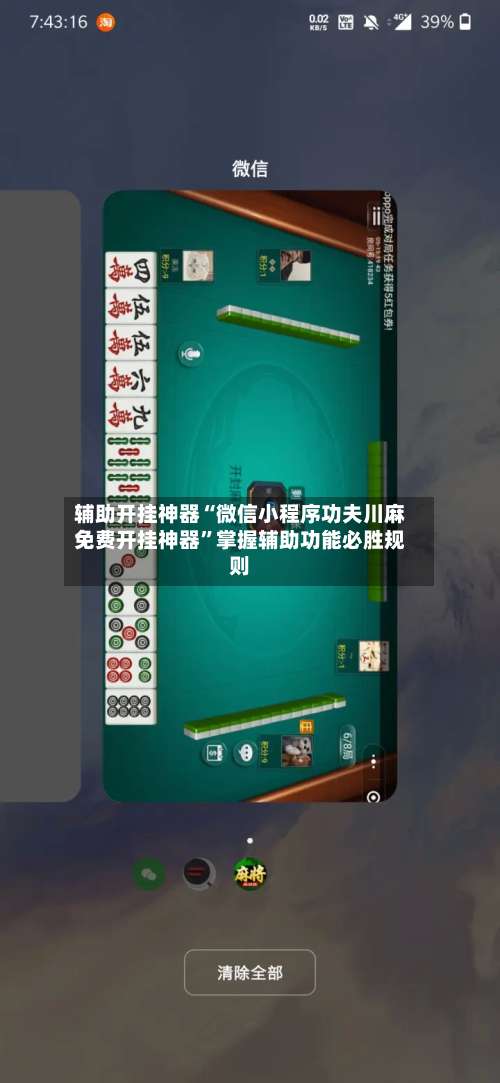 辅助开挂神器“微信小程序功夫川麻免费开挂神器”掌握辅助功能必胜规则-第3张图片
