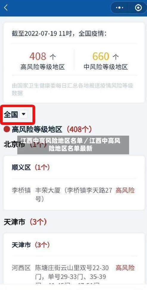 江西中高风险地区名单／江西中高风险地区名单最新-第3张图片