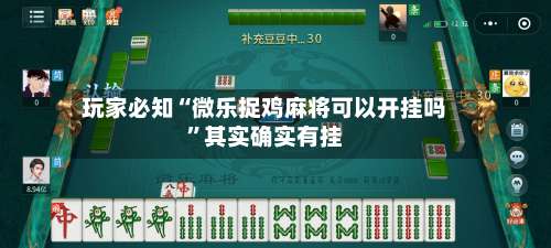 玩家必知“微乐捉鸡麻将可以开挂吗”其实确实有挂-第3张图片