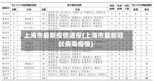 上海市最新疫情通报(上海市最新冠状病毒疫情)-第1张图片