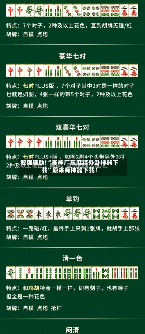 教程辅助!“雀神广东麻将外卦神器下载”原来有神器下载！-第3张图片