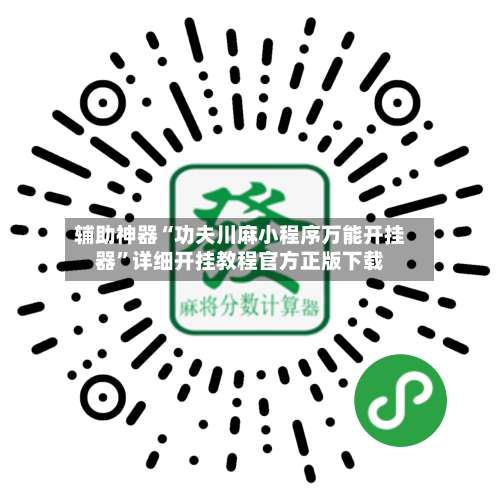 辅助神器“功夫川麻小程序万能开挂器”详细开挂教程官方正版下载-第1张图片