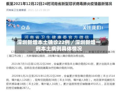 深圳新增本土确诊22例／深圳新增一例本土病例具体情况-第1张图片