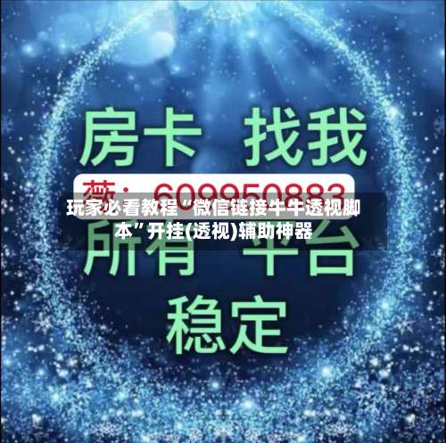玩家必看教程“微信链接牛牛透视脚本”开挂(透视)辅助神器-第3张图片