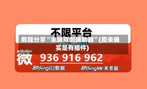 教程分享“丰城双剑辅助器	”(原来确实是有插件)-第2张图片