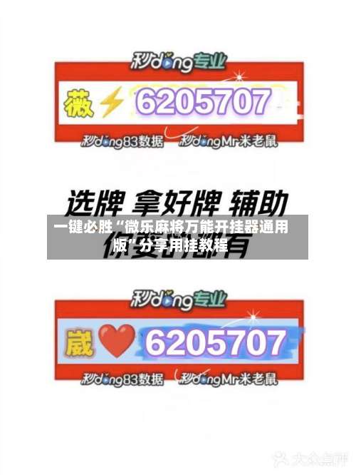 一键必胜“微乐麻将万能开挂器通用版”分享用挂教程-第2张图片