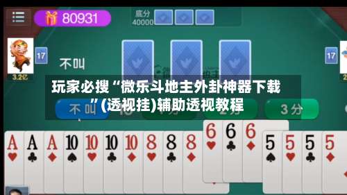 玩家必搜“微乐斗地主外卦神器下载”(透视挂)辅助透视教程-第2张图片