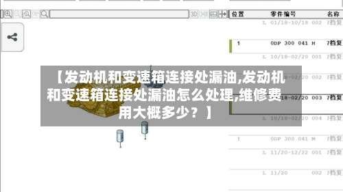 【发动机和变速箱连接处漏油,发动机和变速箱连接处漏油怎么处理,维修费用大概多少?】-第3张图片