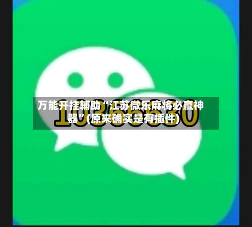 万能开挂辅助“江苏微乐麻将必赢神器”(原来确实是有插件)-第1张图片