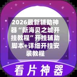 2026最新辅助神器“新海贝之城开挂教程”开挂辅助脚本+详细开挂安装教程-第2张图片