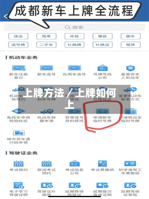 上牌方法／上牌如何上-第1张图片