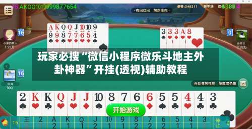 玩家必搜“微信小程序微乐斗地主外卦神器”开挂(透视)辅助教程-第1张图片