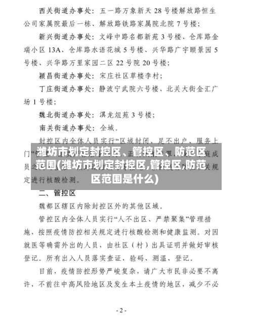 潍坊市划定封控区、管控区、防范区范围(潍坊市划定封控区,管控区,防范区范围是什么)-第2张图片