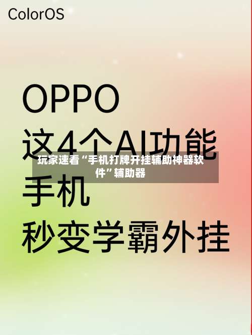 玩家速看“手机打牌开挂辅助神器软件”辅助器-第2张图片