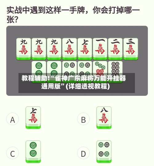 教程辅助!“雀神广东麻将万能开挂器通用版”(详细透视教程)-第2张图片