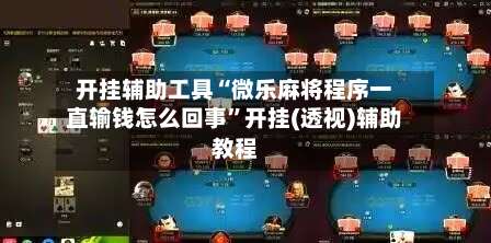 开挂辅助工具“微乐麻将程序一直输钱怎么回事	”开挂(透视)辅助教程-第3张图片