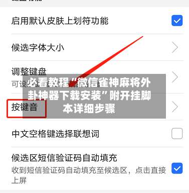 必看教程“微信雀神麻将外卦神器下载安装”附开挂脚本详细步骤-第2张图片
