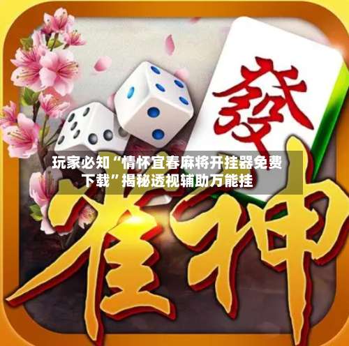 玩家必知“情怀宜春麻将开挂器免费下载”揭秘透视辅助万能挂-第3张图片