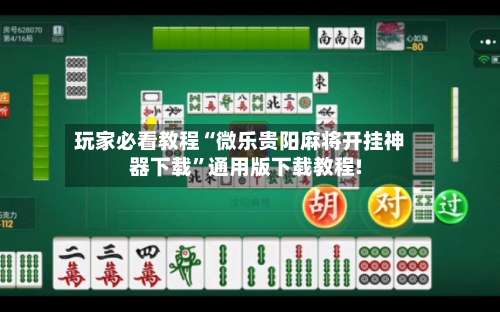 玩家必看教程“微乐贵阳麻将开挂神器下载	”通用版下载教程!-第1张图片