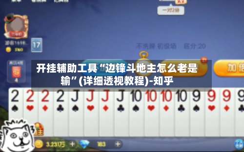 开挂辅助工具“边锋斗地主怎么老是输	”(详细透视教程)-知乎-第2张图片