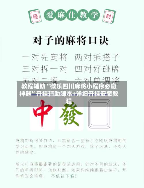教程辅助“微乐四川麻将小程序必赢神器”开挂辅助脚本+详细开挂安装教程-第2张图片