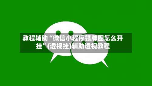 教程辅助“微信小程序赣牌圈怎么开挂”(透视挂)辅助透视教程-第3张图片