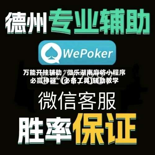 万能开挂辅助“微乐湖南麻将小程序必赢神器”(必备工具)辅助教学-第1张图片