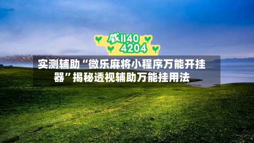 实测辅助“微乐麻将小程序万能开挂器	”揭秘透视辅助万能挂用法-第1张图片