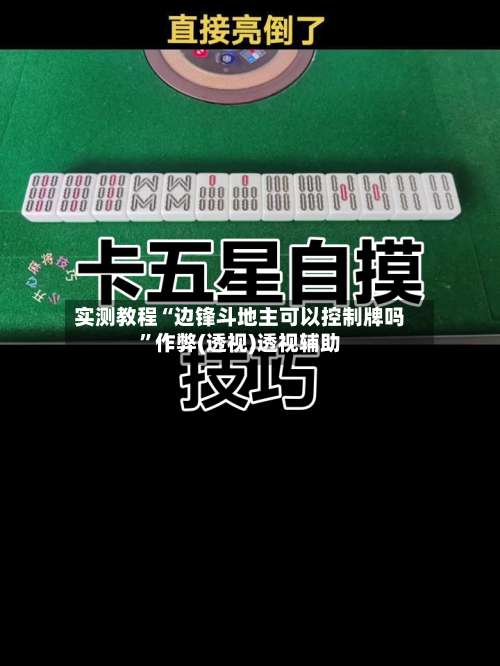 实测教程“边锋斗地主可以控制牌吗”作弊(透视)透视辅助-第1张图片