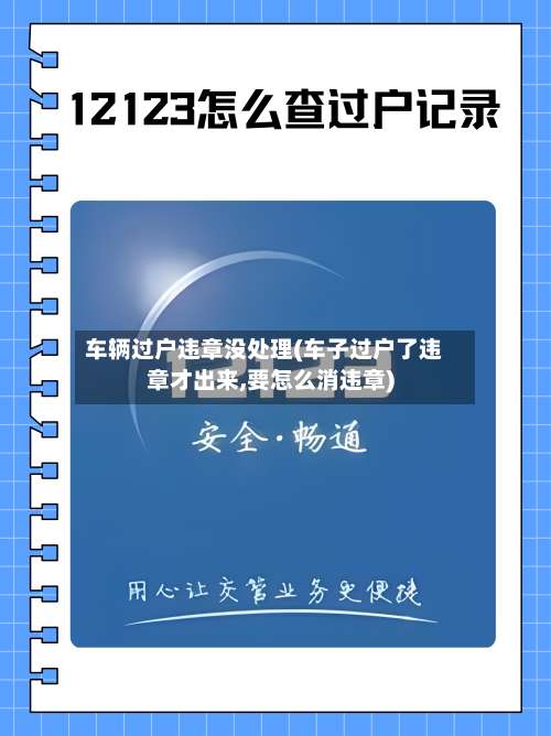 车辆过户违章没处理(车子过户了违章才出来,要怎么消违章)-第3张图片