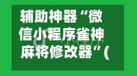 辅助神器“微信小程序雀神麻将修改器	”(透视)辅助透视教程-第2张图片