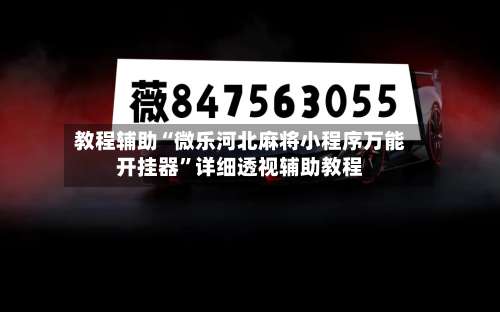 教程辅助“微乐河北麻将小程序万能开挂器”详细透视辅助教程-第1张图片
