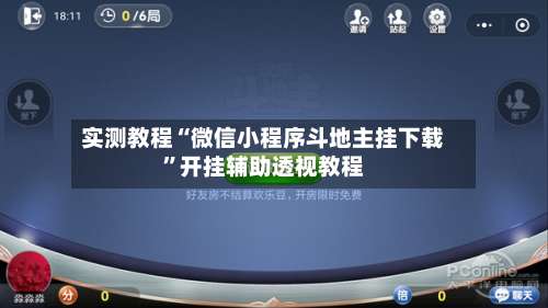 实测教程“微信小程序斗地主挂下载”开挂辅助透视教程-第3张图片