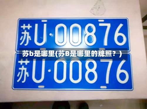 苏b是哪里(苏B是哪里的牌照?)-第2张图片
