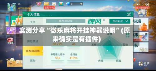 实测分享“微乐麻将开挂神器说明	”(原来确实是有插件)-第1张图片