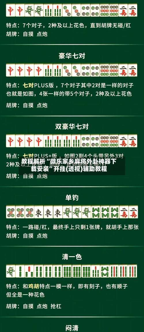 教程解析“微乐家乡麻将外卦神器下载安装”开挂(透视)辅助教程-第1张图片