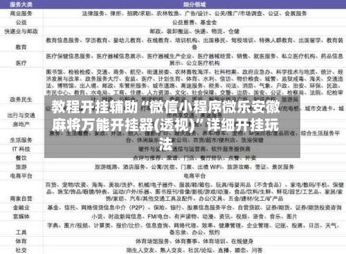 教程开挂辅助“微信小程序微乐安徽麻将万能开挂器(透视)”详细开挂玩法-第1张图片