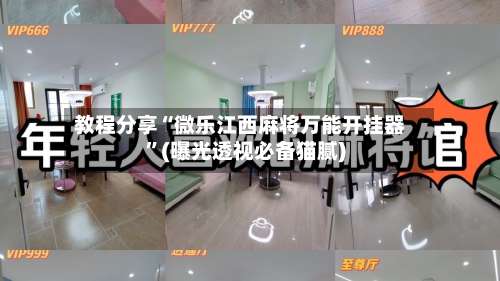 教程分享“微乐江西麻将万能开挂器”(曝光透视必备猫腻)-第2张图片