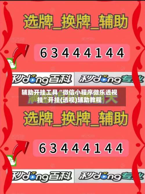 辅助开挂工具“微信小程序微乐透视挂	”开挂(透视)辅助教程-第1张图片