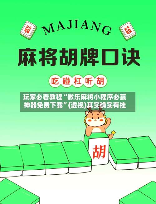 玩家必看教程“微乐麻将小程序必赢神器免费下载”(透视)其实确实有挂-第3张图片